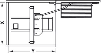 Bandeja extraíble interior para armario alto,Kesseböhmer Tandem, Con estante para puerta separado y cestas para colgar ajustables en altura