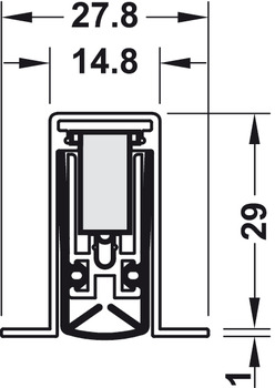 Burlete bajo puerta automático,Schall-Ex® L-15/30 OS, Athmer