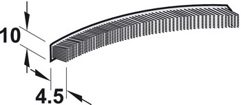 Burlete de cepillo,Para el perfil para marco lateral