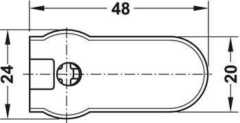 caja del herraje de unión,Sistema Rafix 20, Con espiga, Plástico