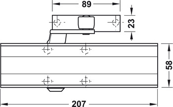 cierrapuertas superior,Startec DCL 80, Con varilla estándar, EN 2-4