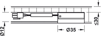 Interruptor/atenuador capacitivo,Häfele Loox, Modular, Para pieza de conexión insertable