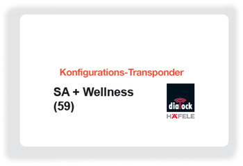 Llave-tarjeta de configuración,Häfele Dialock SA + Wellness 59