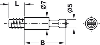 perno de unión,S100, Estándar, Sistema Minifix<sup>®</sup>, Para taladro Ø 8 mm