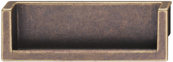 Tirador en forma de concha,De fundición de zinc, rectangular