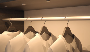 Lámpara empotrada/bajo armario, redonda, Häfele Loox LED 4004, plástico, 350 mA