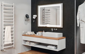 Espejo de baño, Häfele Aquasys, multifuncional