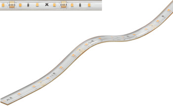 tira LED en tubo de silicona, Häfele Loox5 LED 2063 12 V 8 mm 2 polos (monocromo), 60 LED/m, 4,8 W/m, IP44
