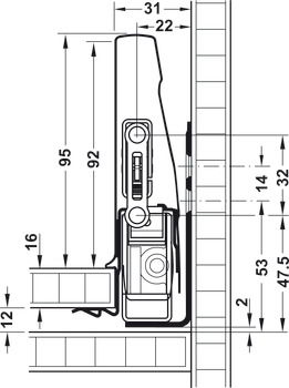 Marco, Chasis Moovit , altura del lateral de cajón 115 mm