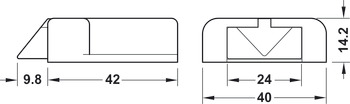 Interruptor universal de contacto de puerta, Häfele Loox modular