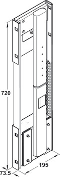 Sistema de elevación manual, TV-Lift Push, giratorio manualmente, capacidad de carga 2.5-6.5 kg
