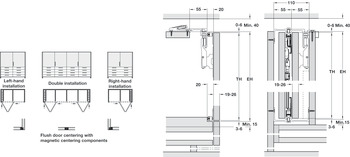 Puertas corredizas plegables de madera, Juego Hawa Folding Concepta 25