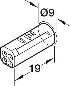 Línea de alimentación, para tira LED Häfele Loox5 12 V 10 mm 4 polos (RGB)