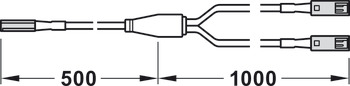 Cable de extensión, Häfele Loox5 24 V 2 polos (tecnología monocromo o multiblanco de 2 hilos)