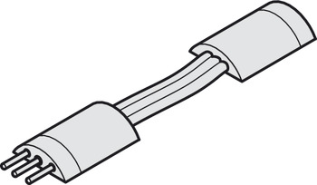 Cable de conexión, para enchufar, para tira de silicona Loox LED de 10 mm con clavijas multiblanco 24 V