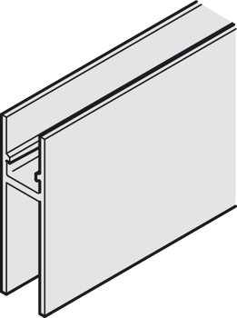 Perfil de soporte y perfil de sujeción del vidrio, para grosor de vidrio: 12-16 mm