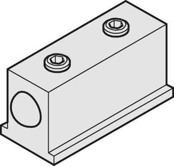 Amortiguador de tope, para carril guía (24 x 24 mm)