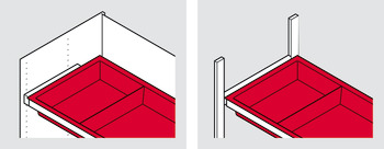 Caja, Elemento de suspensión para el marco extraíble de Häfele Dresscode