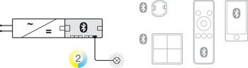 Distribuidores, Häfele Connect Mesh, 6 vías, con función de conmutación