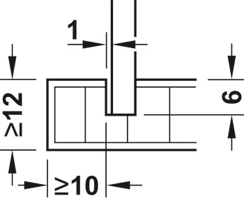 Conector del panel trasero, Häfele Ixconnect RPC G 13/20, para insertar en la ranura