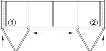 Puertas corredizas plegables de madera, Juego Hawa Folding Concepta 25