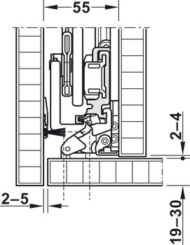 Puertas corredizas plegables de madera, Hawa Folding Concepta 25, juego, bisagras con amortiguación de cierre