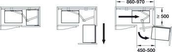 Sistema extraíble y giratorio para armarios de rincón, con cestas
