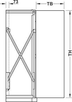 Puertas corredizas giratorias de madera, Juego Hawa Concepta 25/30/40/50