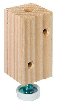 Tornillo de ajuste, Rosca M8, rígida, con taquete de madera
