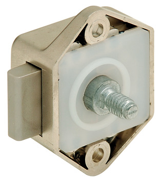 Cerradura de palanca atornillada, Häfele Push-Lock Mini, con una profundidad de 15 mm