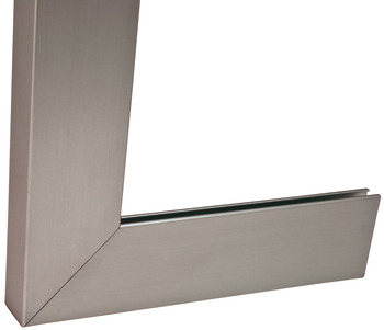 Perfil del marco de vidrio de aluminio, 38 x 14 mm, recto, para vidrio de 4 mm de espesor