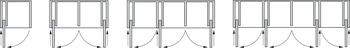 Puertas corredizas giratorias de madera, Juego industrial Hawa Concepta 30